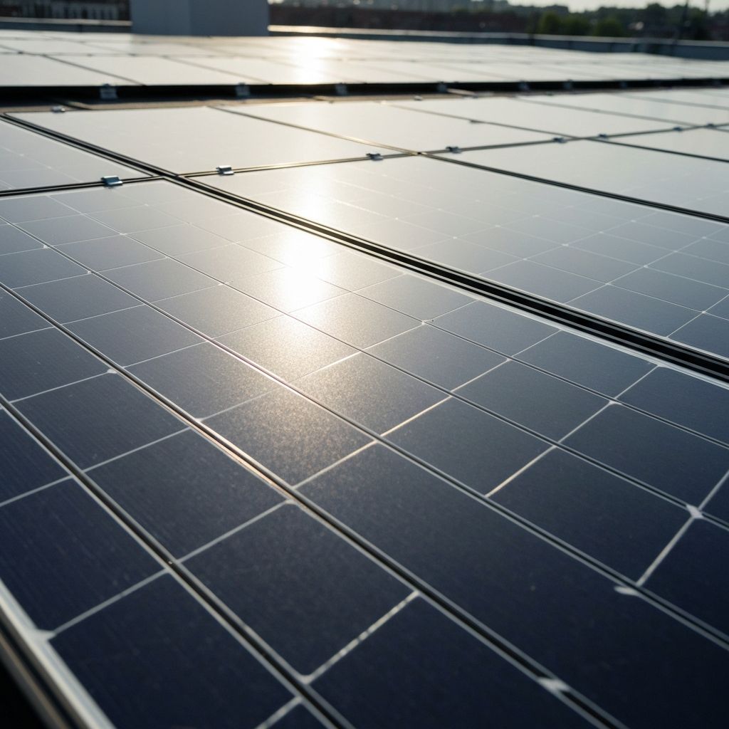 Paneles solares en tejado