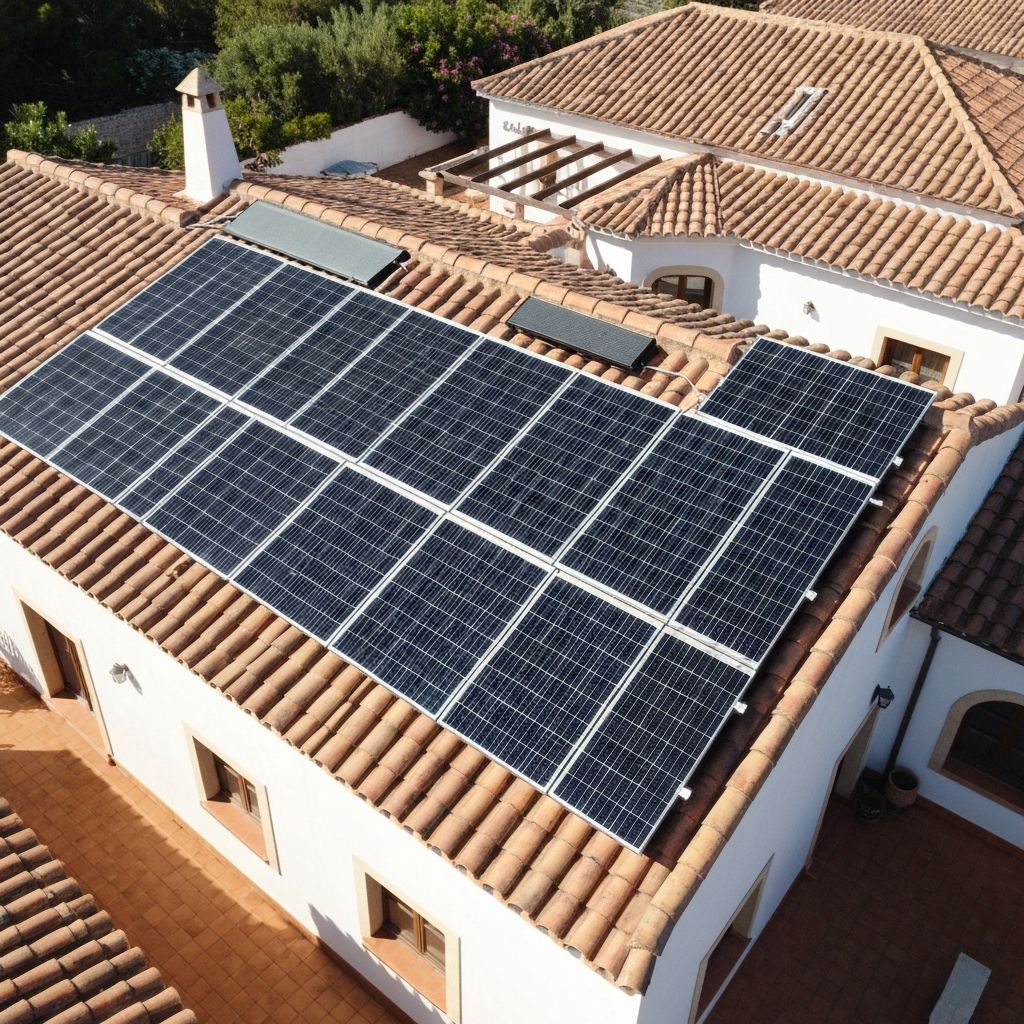 Vista aerea paneles solares