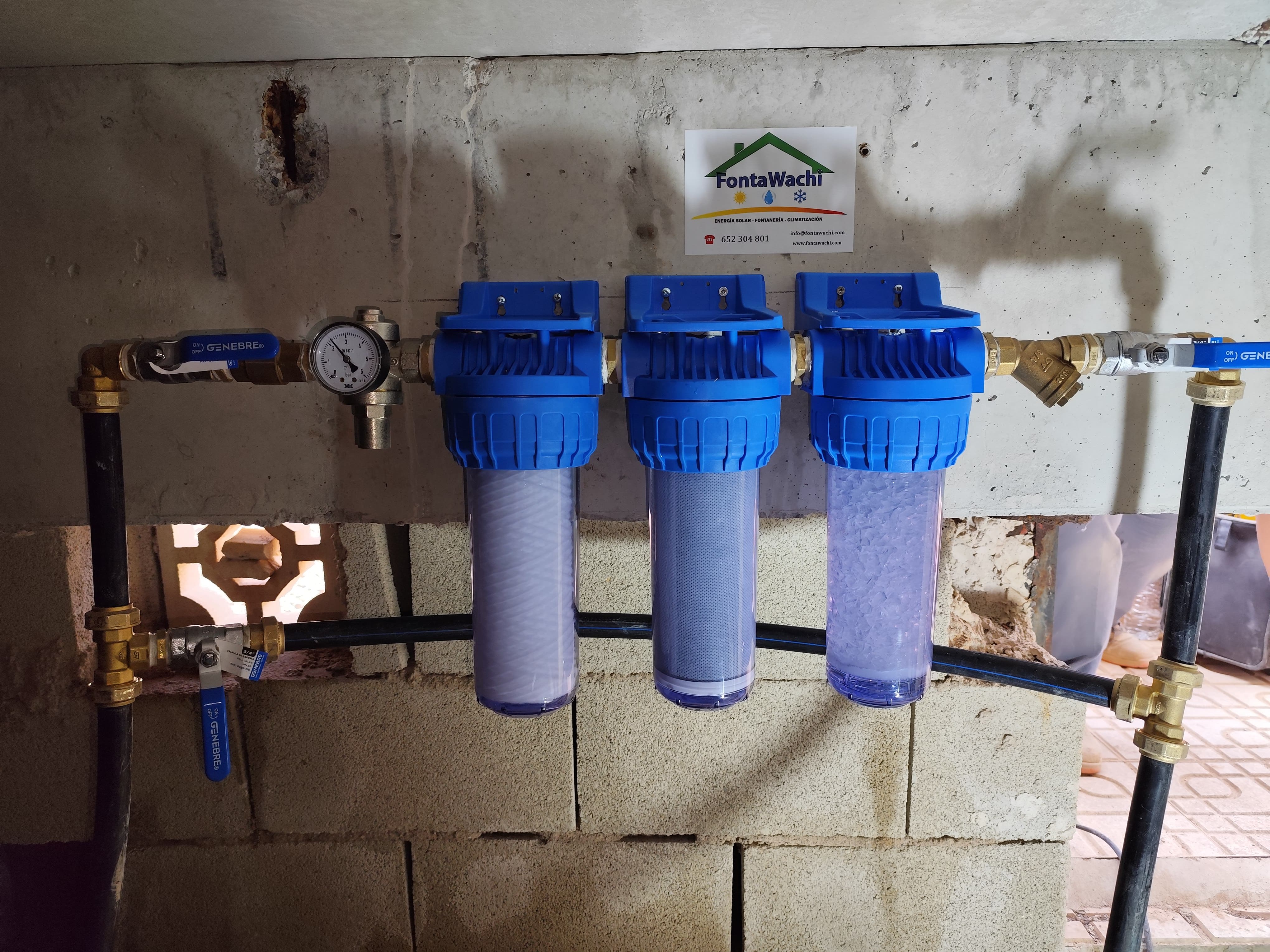 Instalación de descalcificador