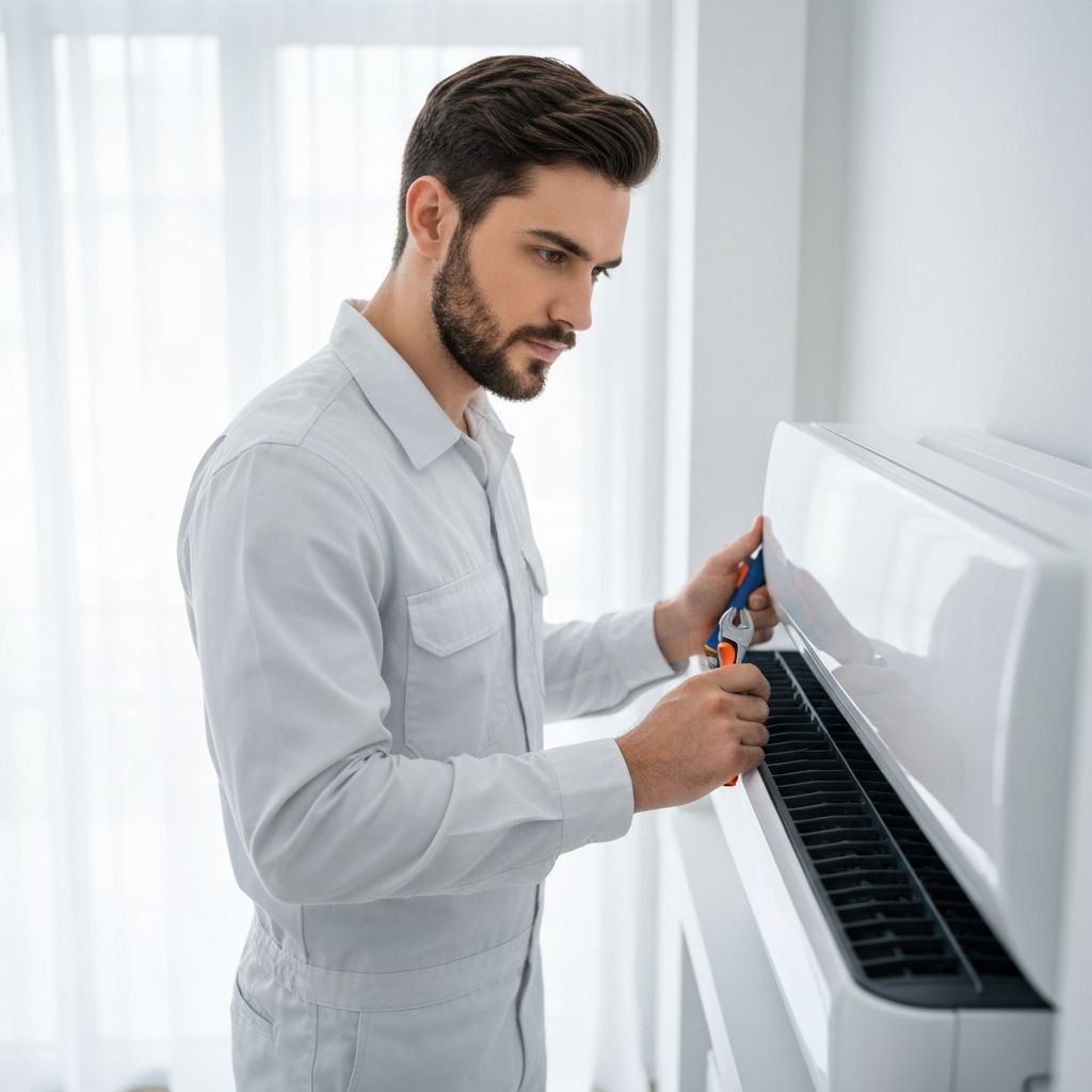 Tecnico profesional trabajando